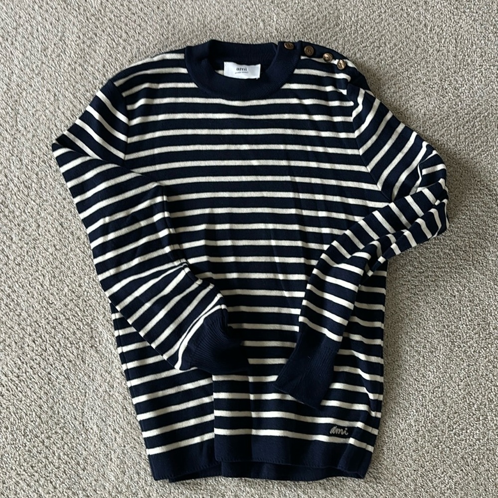 Ami Paris stripped sweater merino wool